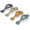 LIEWOOD  Pack de 4 cucharas de silicona Liva Safari / azul multi mix 