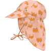 LÄSSIG Cappello da sole UV con protezione per il collo rosa cammello