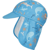 Playshoes  Protezione UV con berretto a punta animali marini turchese