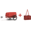 CROOZER Remorque de vélo pour bagages Cargo Tuure Lava Red inklusive Einkaufstasche