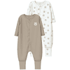 name it Sleep overall 2-pack Oxford Tan