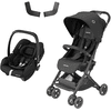 MAXI COSI Buggy Lara² Essential Black incl. silla de coche infantil Cabrio Fix i-Size Essential Black + Adapter 
