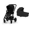 cybex GOLD Balios Black Black Barnevogn S Lux Moon inkludert barneseng S Lux Moon liggedel Black 