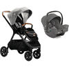 Joie Signature Kinderwagen Finiti Carbon met Autostoel i-Snug 2 Shell Gray