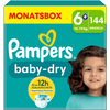Pampers Baby-Dry Windeln, Gr. 6+, 14-19 kg, Monatsbox (1 x 144 Windeln)