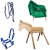 Helga Kreft Set de caballo de madera para jardín Tamme azul