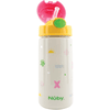 Nûby-kopp med mykt sugerør og trykknapp 540 ml i rosa
