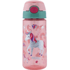 Vaso Nûby de PP con pajita blanda y pulsador purpurina 540 ml unicornio