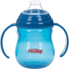 No-Spill Nûby drikkebæger med sugerør 270 ml fra 6 måneder i blå