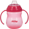 No-Spill Nûby hrnek na pití s brčkem 270 ml od 6 měsíců v růžové barvě