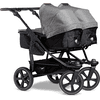 tfk Passeggino gemellare Duo 2 con set di ruote pneumatiche Premium grigio