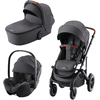 Britax Römer Diamond Smile Diamond Midnight Cochecito 5Z 3 en 1 con silla de auto Baby-Safe Pro Gris