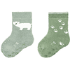 Sterntaler Chaussettes de bébé ABS pack double ours polaire vert pierre 