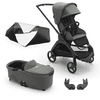 bugaboo Passeggino 2 in 1 Set Dragonfly completo Black Forest Green, con accessori inclusi