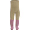 Ewers Strumpfhose Rippe/Glitzer dunkel beige melange 