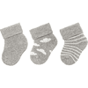 Sterntaler First socks 3-pack clouds ljusgrå melange 