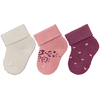 Sterntaler Primer bebé calcetines 3-pack de flores de color crudo 