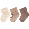 Sterntaler Chaussettes bébé pack de 3 castors beige chiné 