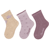 Sterntaler Lot de 3 chaussettes Souris nature melange 