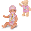 Zapf Creation BABY born® Muñeca Lena 36 cm y oso de peluche rosa