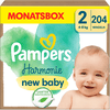 Pampers Harmonie vaipat koko 2 mini, 4kg - 8kg, kuukausipakkaus (1x204 vaippaa).