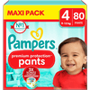 Pampers Couches culottes Premium Protection Pants taille 4 9-15 kg maxi pack 1x80 pièces