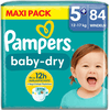 Pampers Baby-Dry bleer, størrelse 5+, 12-17 kg, maxipakke (1 x 84 bleer)