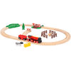 BRIO® WORLD Holzeisenbahn Rote Lola Bauernhof Zugset