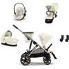 cybex GOLD Geschwisterset Gazelle S Taupe Seashell Beige inklusive Sitzeinheit Babyschale Cloud G i-Size Plus Seashell Beige und Adapter 