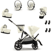 cybex Gold DUO Kinderwagen Gazelle S Taupe Seashell Beige incl. Reiswieg S Cot Seashell Beige, Autostoel Cloud G i-Size Plus Ocean Blue Plus en adapter