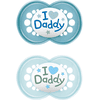 MAM Original Daddy Succhietto in silicone 2 pezzi 6-16 mesi I love in blu