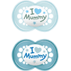 MAM Sucettes Original Silicone 2 pcs. 6-16 mois I love Mummy en bleu