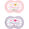 MAM Original Succhietto in silicone 2 pz. 6-16 mesi I love Mummy in rosa