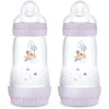 MAM Babyflasche Easy Start Anti-Colic matt 2x 260 ml ab 0 Monaten, Tiger