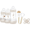 MAM Coffret naissance biberons sucette beige 5 pièces