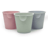 Scrunch Green Dusty - Set di 3 secchi da bagno - Salvia, Rosa, Blu uovo d'anatra