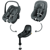 MAXI COSI Pebble Reboarder Pearl FamilyFix Baby-autostoeltje S Tonal Graphite incl. S Tonal Graphite en basisstation S Black 