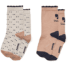 double LIEWOOD Azenore calcetines 2-pack lazo tuscany rose/ dots mix