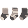 LÄSSIG Lot de 3 chaussettes enfants anthracite taupe