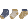 LÄSSIG Chaussettes Sneacker enfants pack de 3 Curry bleu