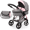 bayer Design Carrozzina City Max combi, grigio/rosa