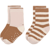 LÄSSIG Kinder Antirutschsocken 2er Pack rosa Karamell