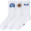 LÄSSIG Chaussettes de tennis enfants pack de 3 Little Gang Run blanc