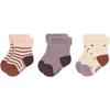 LÄSSIG Chaussettes bébé pack de 3 Tiny Farmer violet