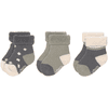 LÄSSIG Chaussettes pour bébés, paquet de 3, anthracite