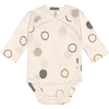 LÄSSIG Baby Wickelbody langarm Kreise beige