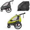 Qeridoo® Kinderfahrradanhänger Sportrex1 Limited Edition Lime Green inkl. Regenschutz QUPA 1 / Sportrex 1 und Faltgarage 2020