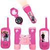 LEXIBOOK Barbie-eventyrsett med 2 walkie-talkier opp til 120 meter, kikkert, lommelykt og kompass