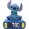 LEXIBOOK Despertador Stitch con figura nocturna en 3D y tonos especiales