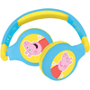 LEXIBOOK Peppa Wuz 2 en 1 Bluetooth® y conexión por cable, auriculares plegables con volumen seguro